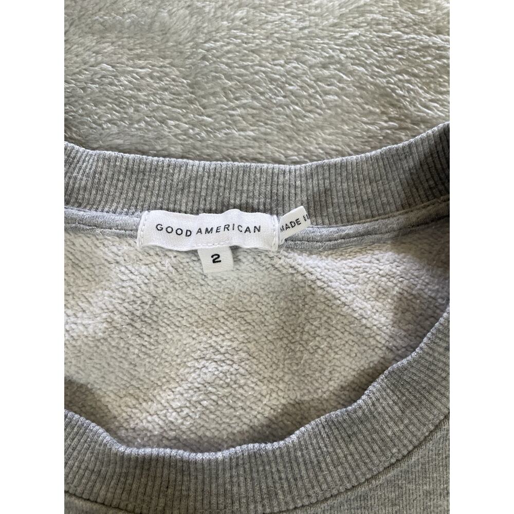 Good American Sweatshirt Women’s Sz 2 M Zodiac Aries Gray Crew Neck Cropped - Picture 3 of 9